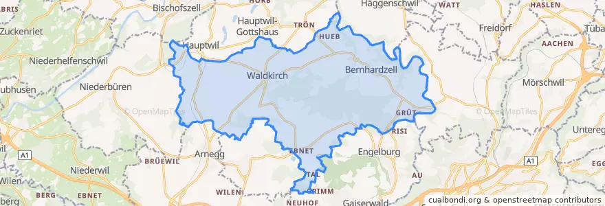Mapa de ubicacion de Waldkirch.