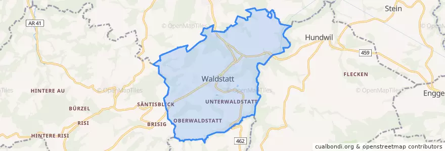 Mapa de ubicacion de Waldstatt.