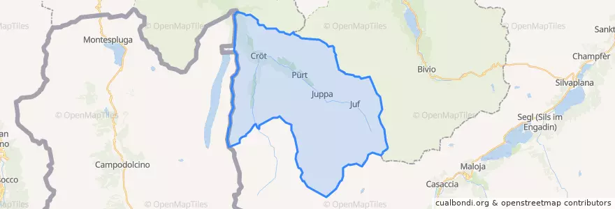 Mapa de ubicacion de Avers.