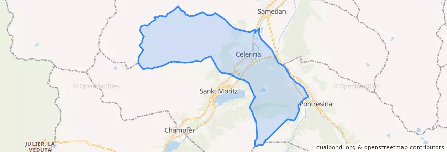Mapa de ubicacion de Celerina/Schlarigna.
