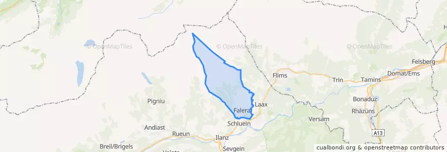 Mapa de ubicacion de Falera.