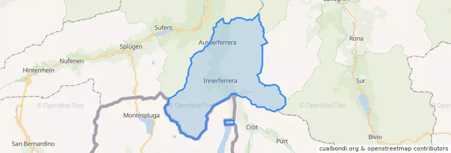 Mapa de ubicacion de Ferrera.