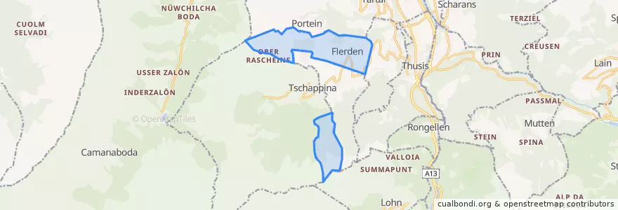 Mapa de ubicacion de Flerden.