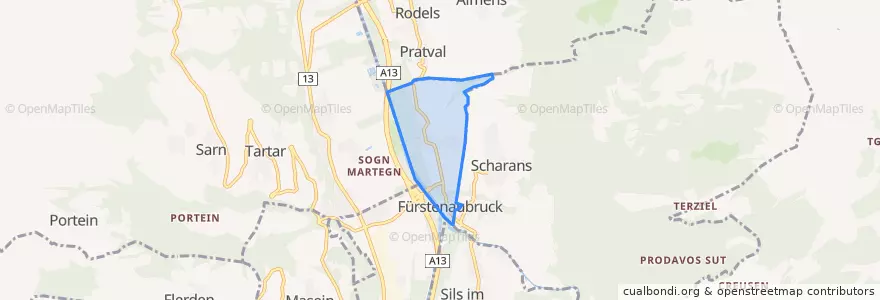 Mapa de ubicacion de Fürstenau.