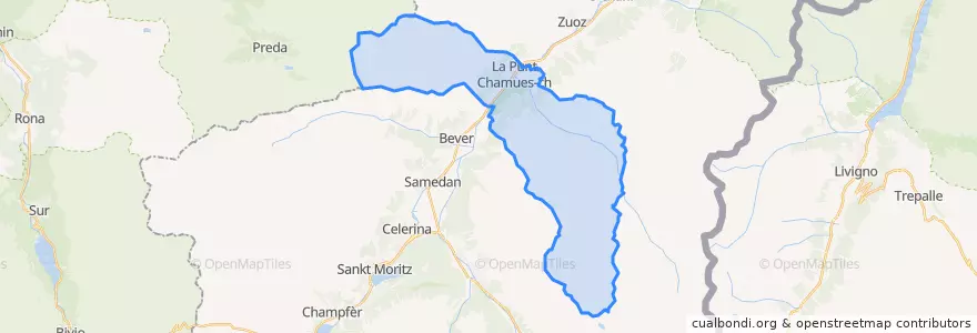 Mapa de ubicacion de La Punt-Chamues-ch.