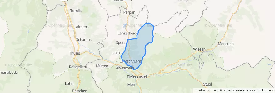 Mapa de ubicacion de Lantsch/Lenz.