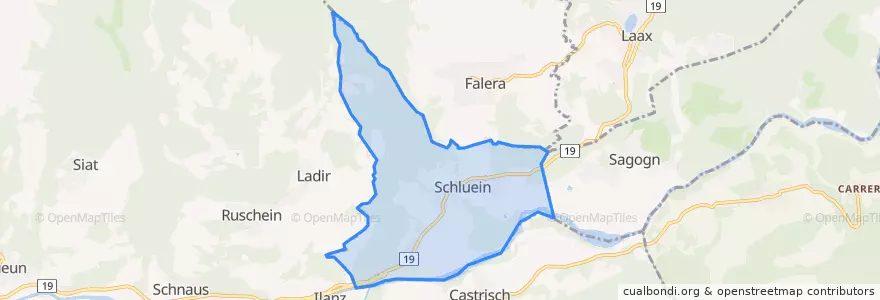 Mapa de ubicacion de Schluein.
