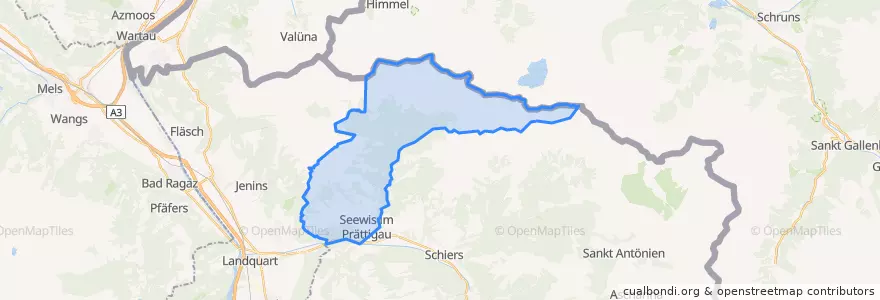Mapa de ubicacion de Seewis im Prättigau.