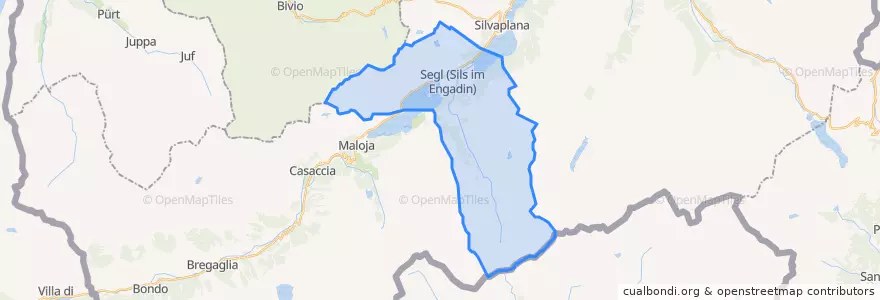 Mapa de ubicacion de Sils im Engadin/Segl.