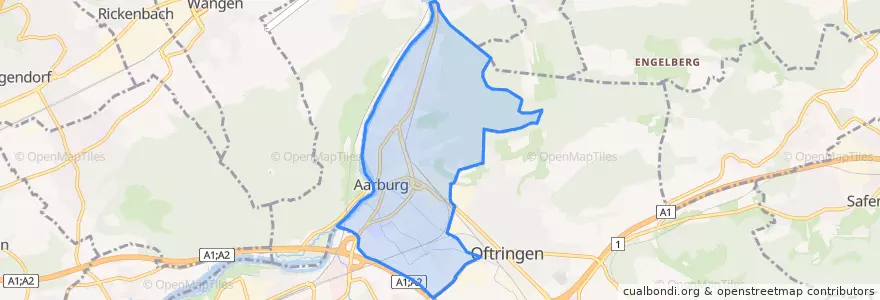 Mapa de ubicacion de Aarburg.