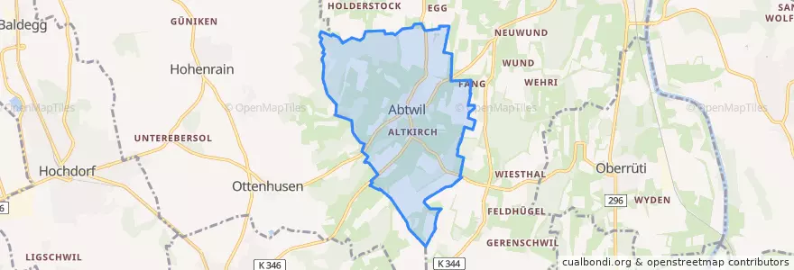 Mapa de ubicacion de Abtwil.
