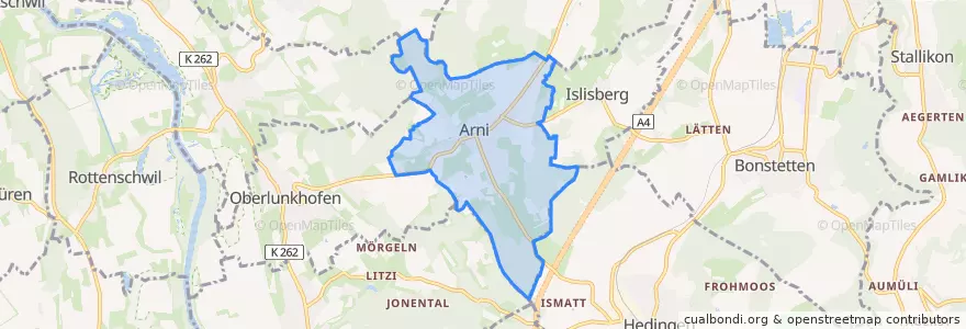 Mapa de ubicacion de Arni (AG).