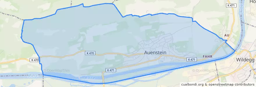 Mapa de ubicacion de Auenstein.