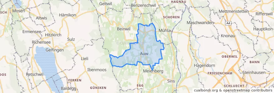 Mapa de ubicacion de Auw.