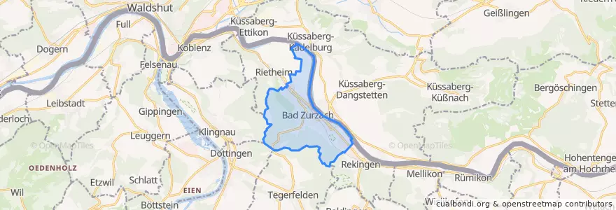 Mapa de ubicacion de Bad Zurzach.