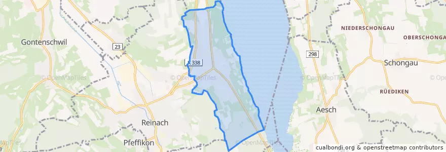 Mapa de ubicacion de Beinwil am See.
