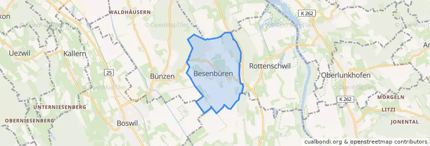 Mapa de ubicacion de Besenbüren.