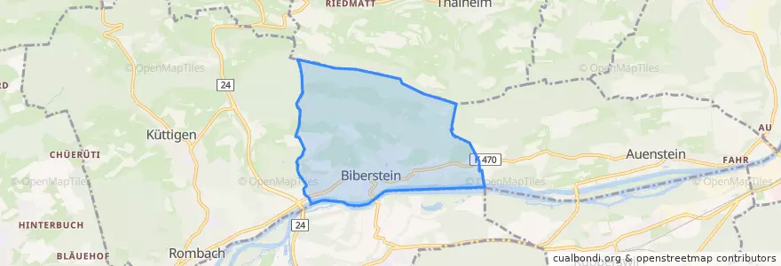 Mapa de ubicacion de Biberstein.