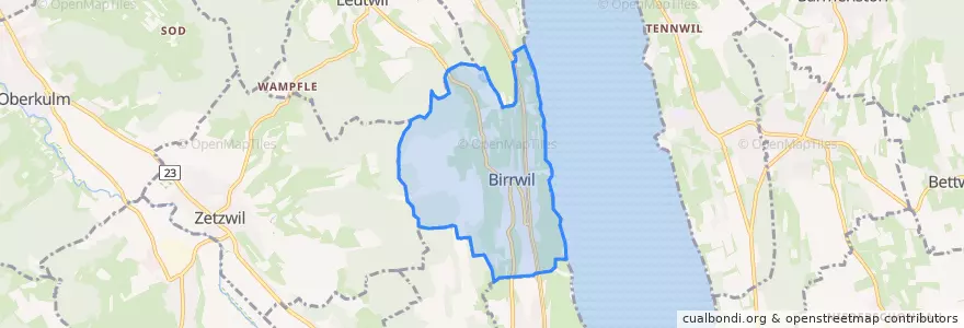 Mapa de ubicacion de Birrwil.