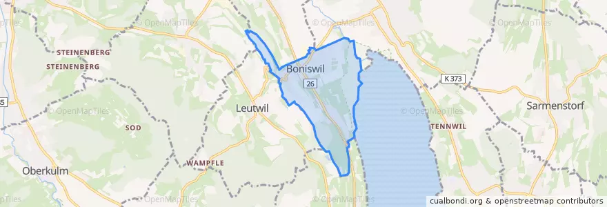 Mapa de ubicacion de Boniswil.