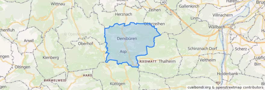 Mapa de ubicacion de Densbüren.