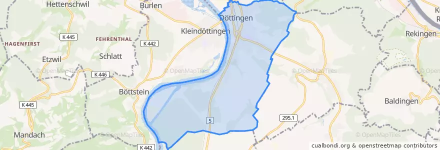 Mapa de ubicacion de Döttingen.