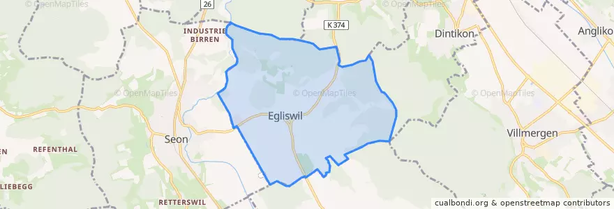 Mapa de ubicacion de Egliswil.