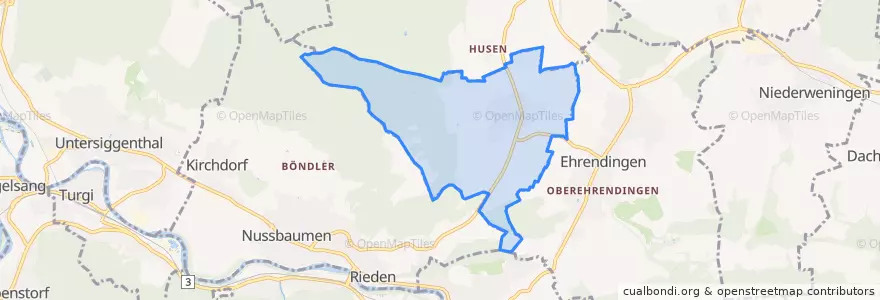 Mapa de ubicacion de Freienwil.