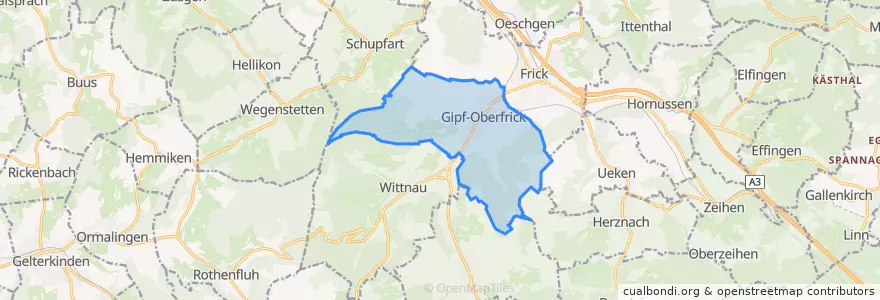 Mapa de ubicacion de Gipf-Oberfrick.