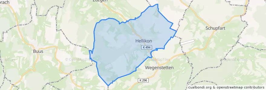 Mapa de ubicacion de Hellikon.