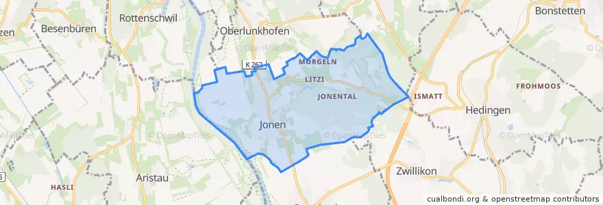 Mapa de ubicacion de Jonen.
