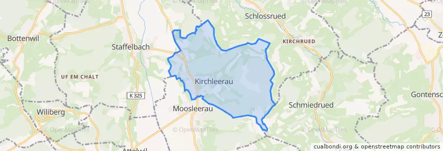Mapa de ubicacion de Kirchleerau.