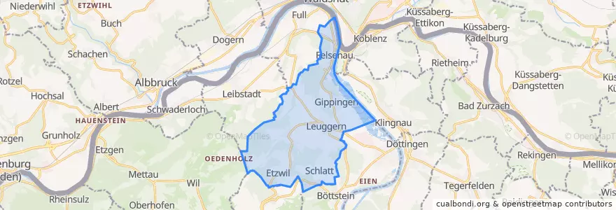 Mapa de ubicacion de Leuggern.