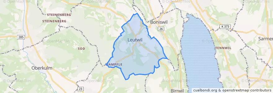 Mapa de ubicacion de Leutwil.