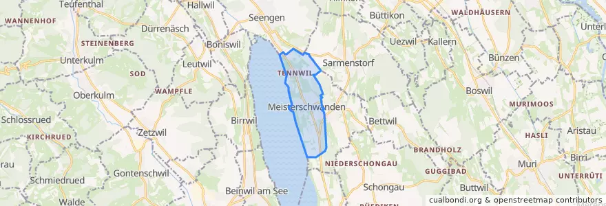 Mapa de ubicacion de Meisterschwanden.