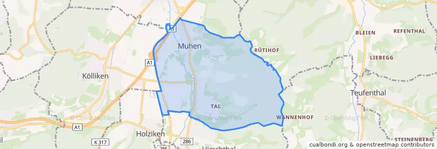 Mapa de ubicacion de Muhen.