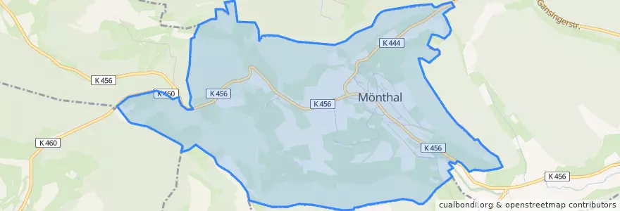 Mapa de ubicacion de Mönthal.