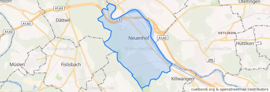 Mapa de ubicacion de Neuenhof.