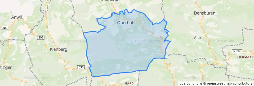 Mapa de ubicacion de Oberhof.
