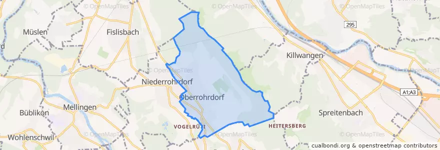 Mapa de ubicacion de Oberrohrdorf.