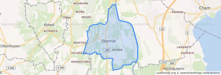 Mapa de ubicacion de Oberrüti.