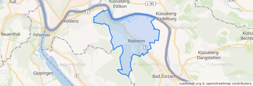 Mapa de ubicacion de Rietheim.