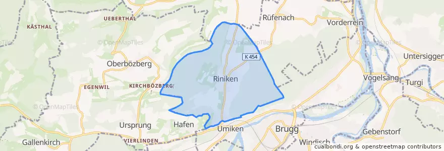 Mapa de ubicacion de Riniken.