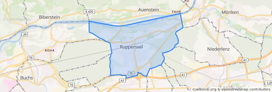 Mapa de ubicacion de Rupperswil.