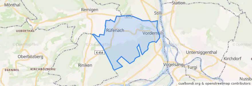 Mapa de ubicacion de Rüfenach.