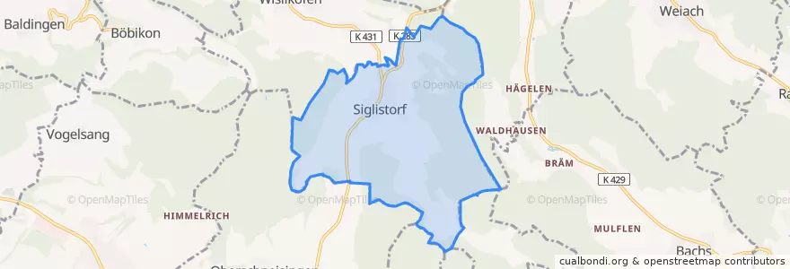 Mapa de ubicacion de Siglistorf.