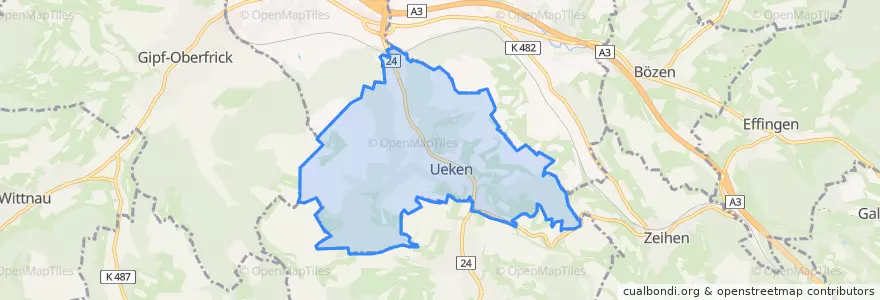 Mapa de ubicacion de Ueken.