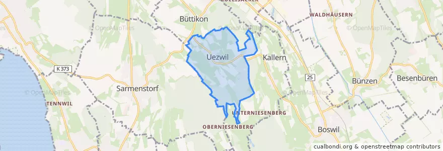 Mapa de ubicacion de Uezwil.