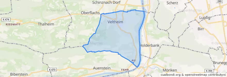 Mapa de ubicacion de Veltheim.
