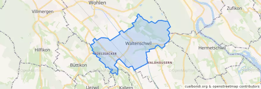 Mapa de ubicacion de Waltenschwil.